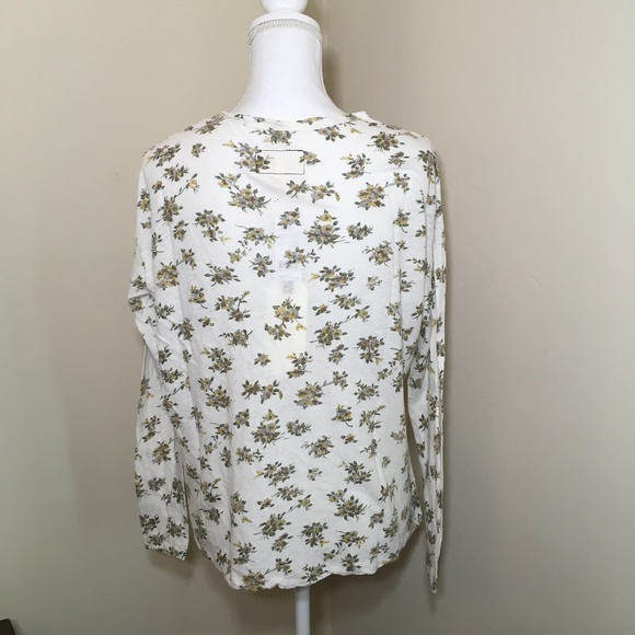 Current/Elliott Long Sleeve Floral Print Scoop - Picture 4 of 7